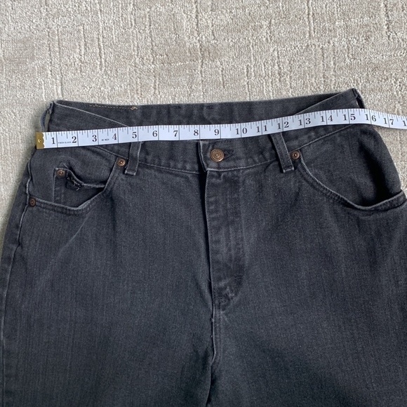 Vintage Lee Dark Gray High Waist Mom Jeans Size 14P Made in USA - Picture 4 of 10